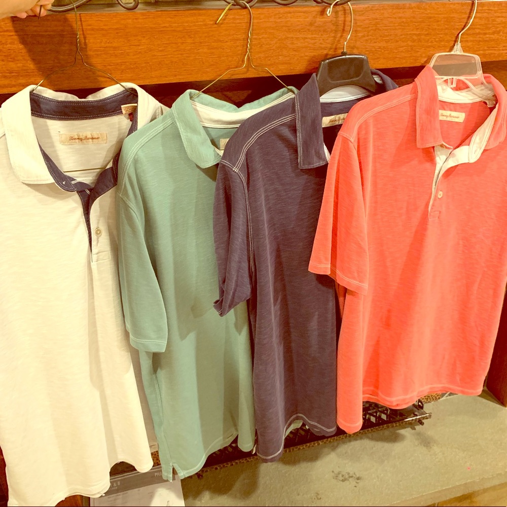 4 Tommy Bahama Polo T-Shirts